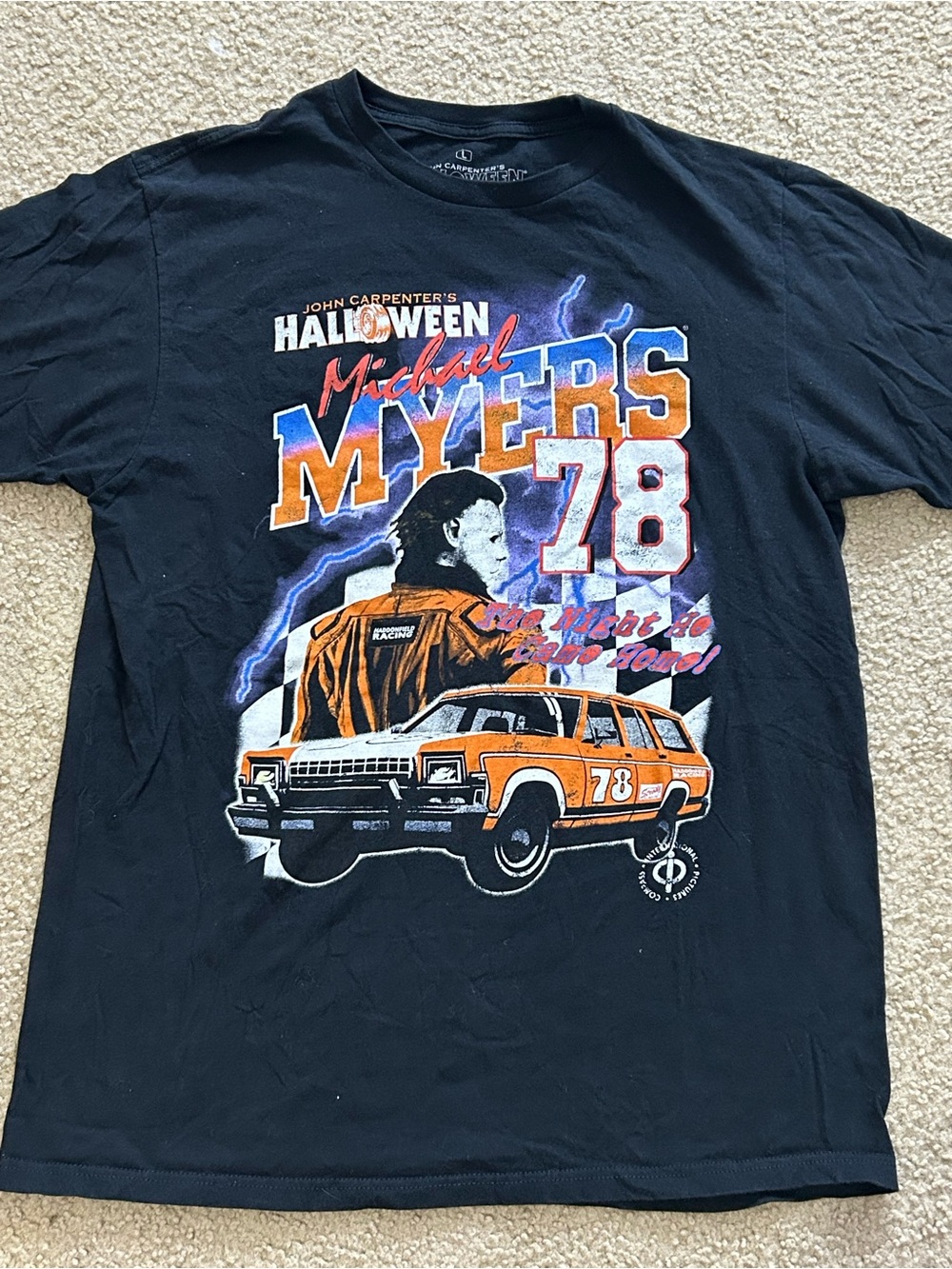 John Carpenter's Halloween Michael Myers Racing 78 T-Shirt Large